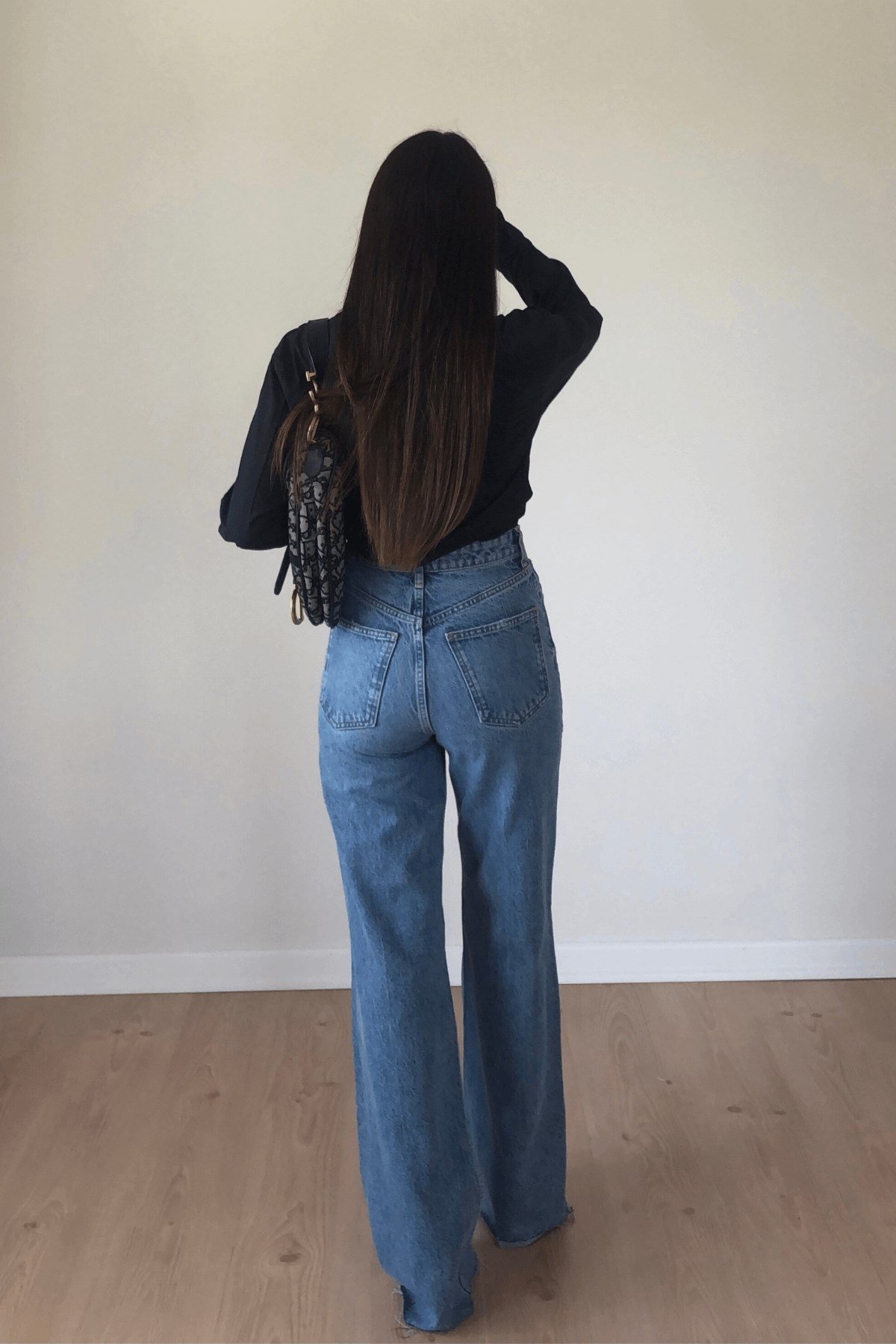 ZARA İKİ DİZİ YIRTIK AÇIK MAVİ WİDE LEG 