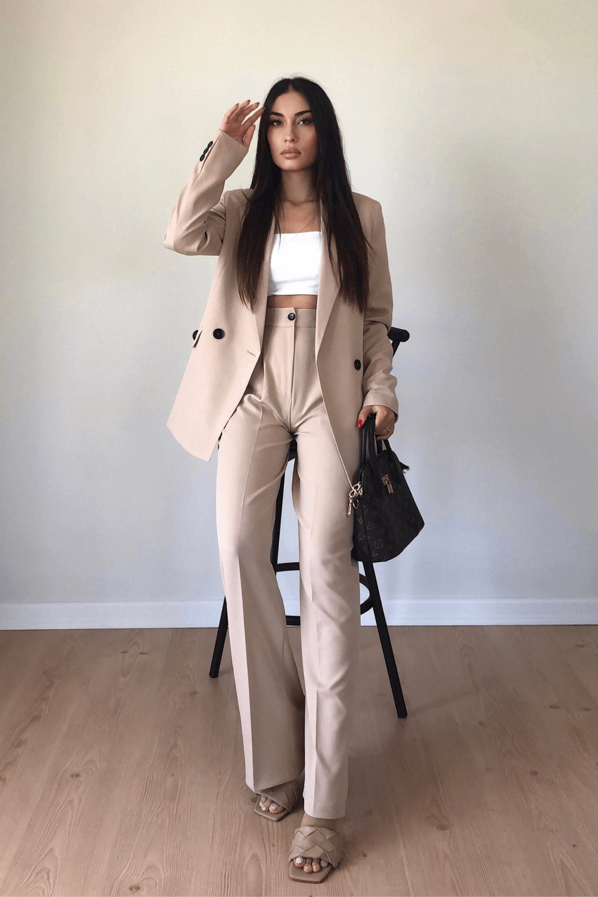 ZARA MODEL VİZON BLAZER CEKET