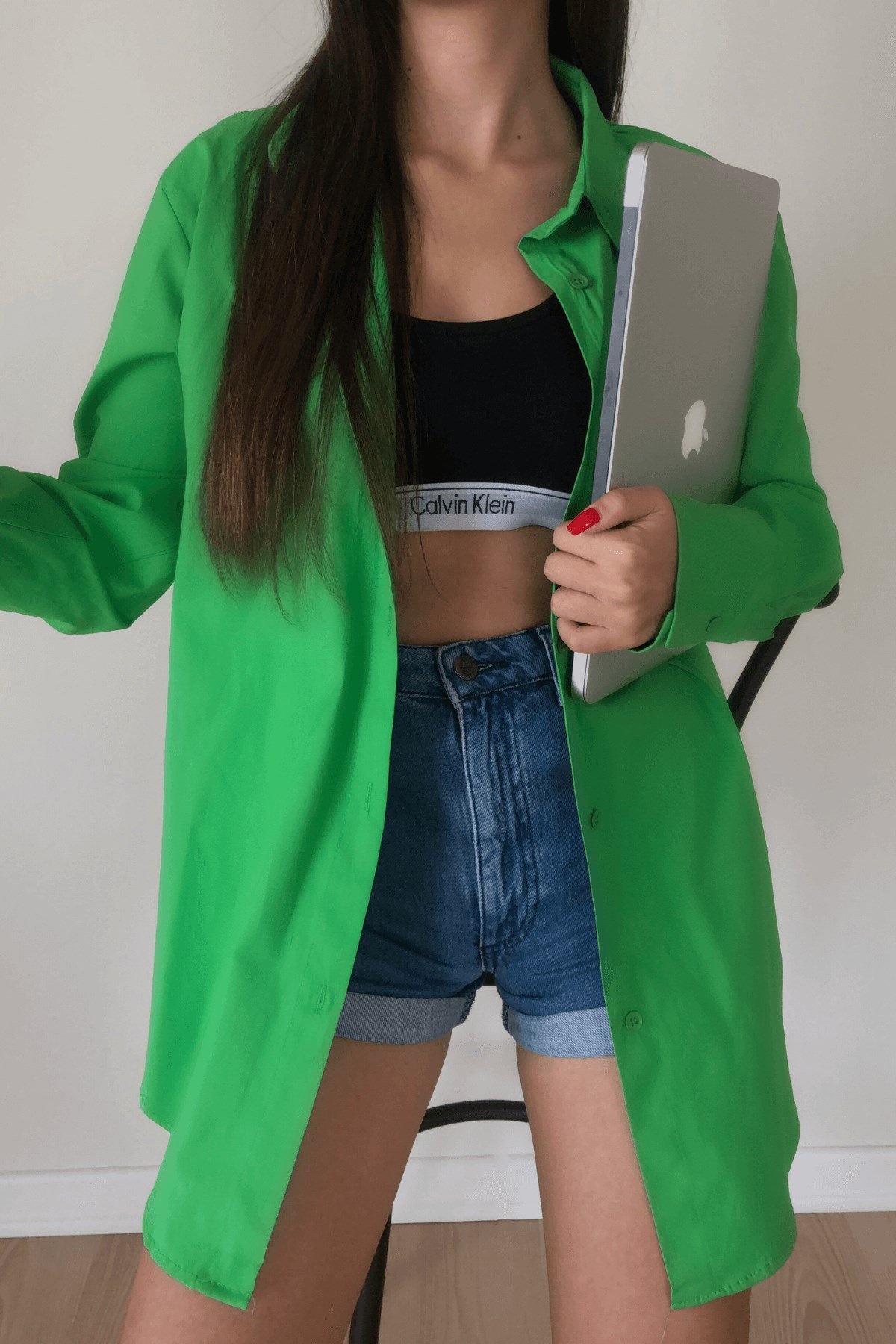 ZARA MODEL YEŞİL GÖMLEK 