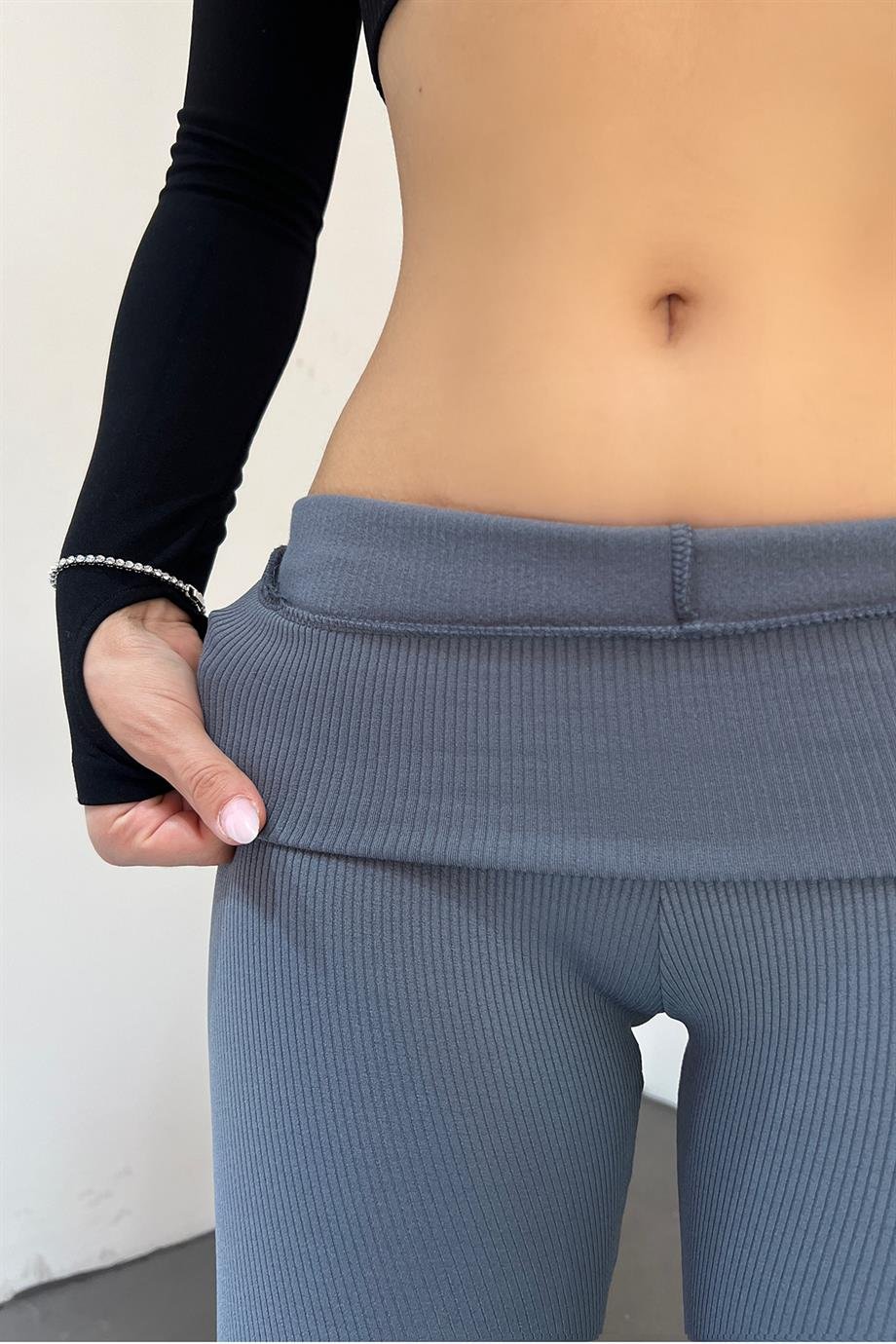 Antrasit Şardonlu Fitilli TaytSun VictoriaAntrasit Şardonlu Fitilli Tayt