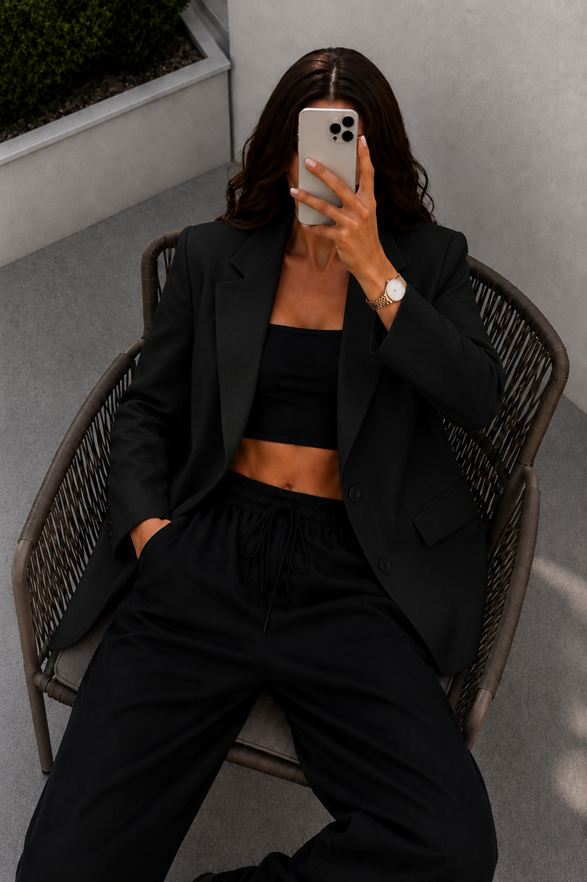 Siyah Lazer Kesim Oversize Blazer CeketSun VictoriaSun Victoria Kadın Siyah Oversize Blazer Ceket