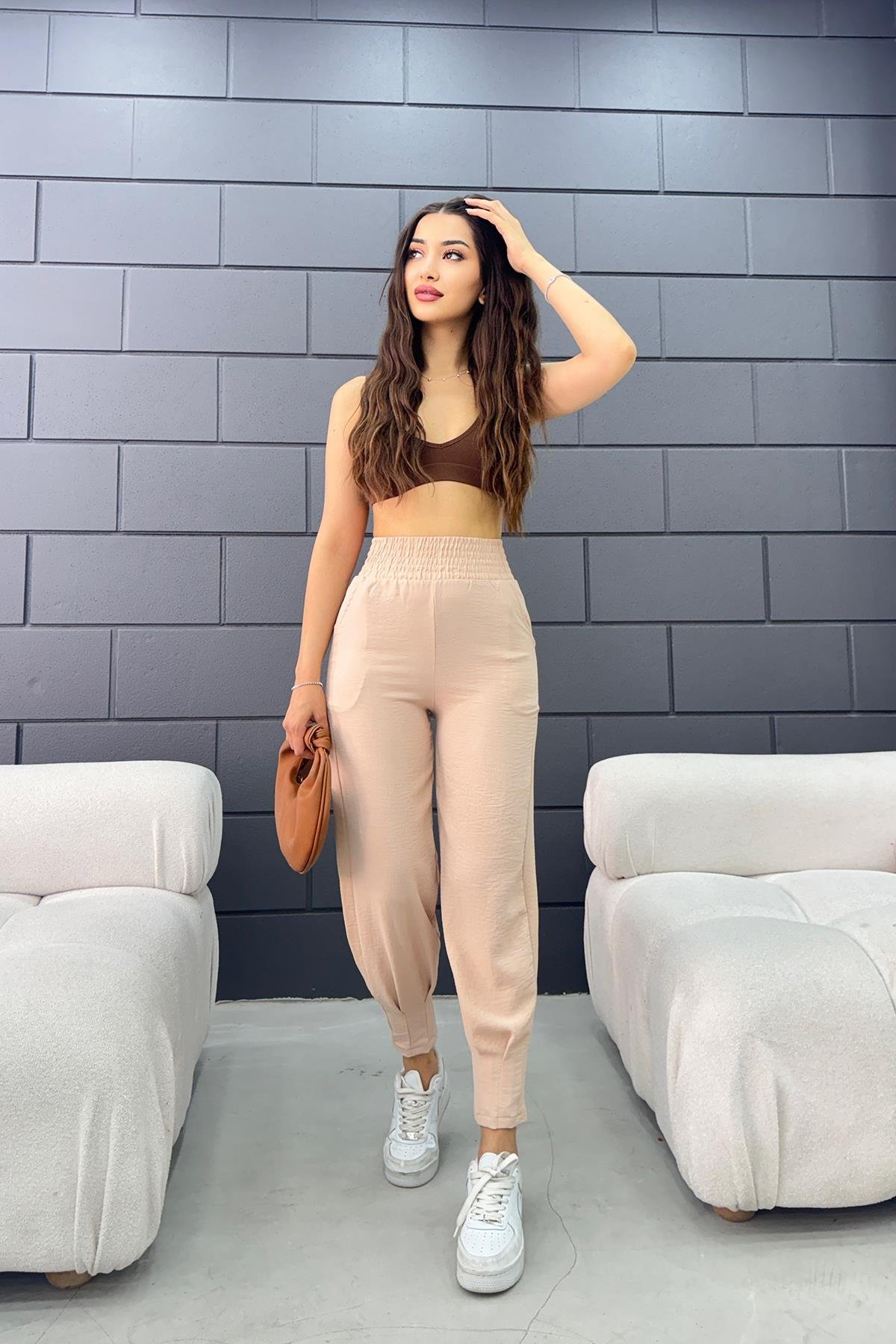 Sun Victoria Kadın Krem Aerobin Jogger PantolonSun VictoriaSun Victoria Kadın Krem Aerobin Jogger Pantolon