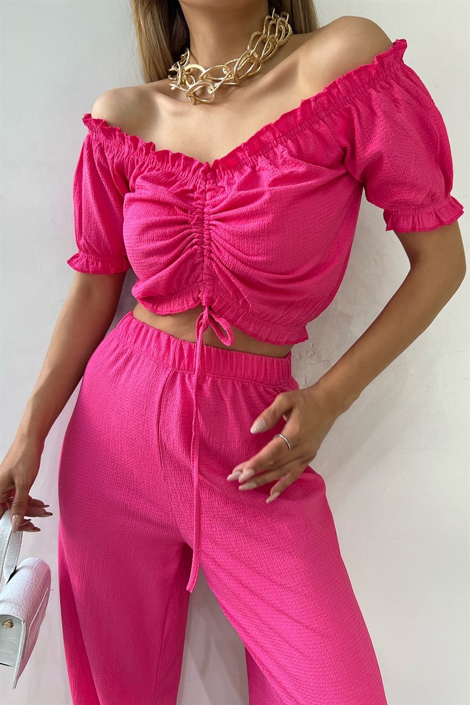Sun Victoria Kadın Pembe Bürümcük Crop TakımSun VictoriaSun Victoria Kadın Pembe Bürümcük Crop Takım