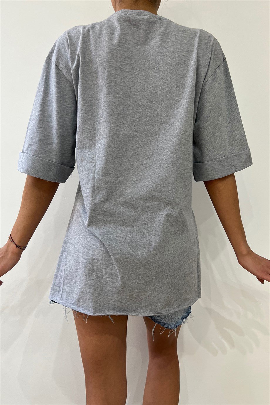 Hera Moda Gri Los Angeles Oversize Tshirt 