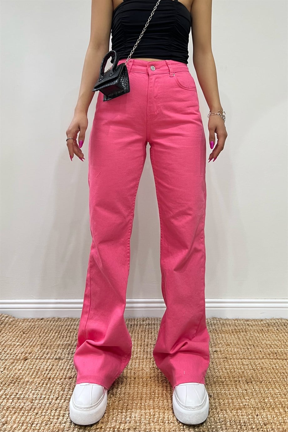 Hera Moda Kadın Pembe Palazzo Jean