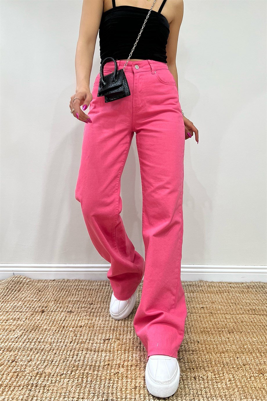 Hera Moda Kadın Pembe Palazzo Jean