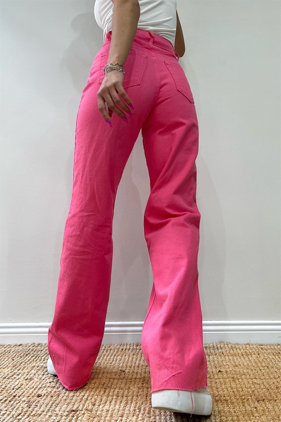 Hera Moda Kadın Pembe Palazzo Jean