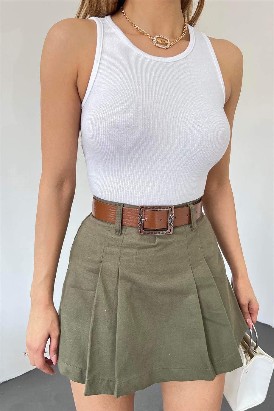 Heramoda Kadın Beyaz Halter Yaka Bluz/ Büstiyer