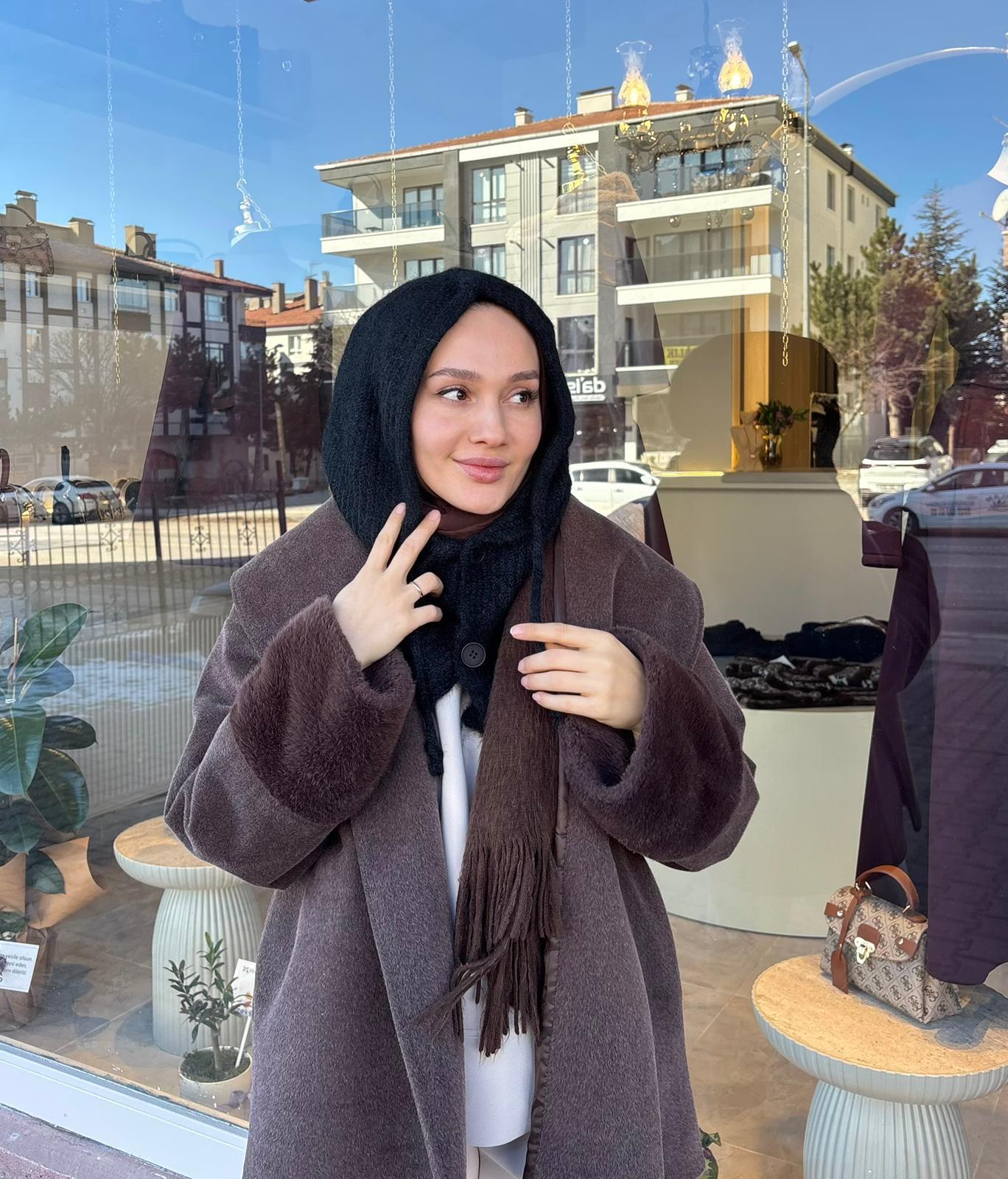 Balaclava Düğme Model-Siyah