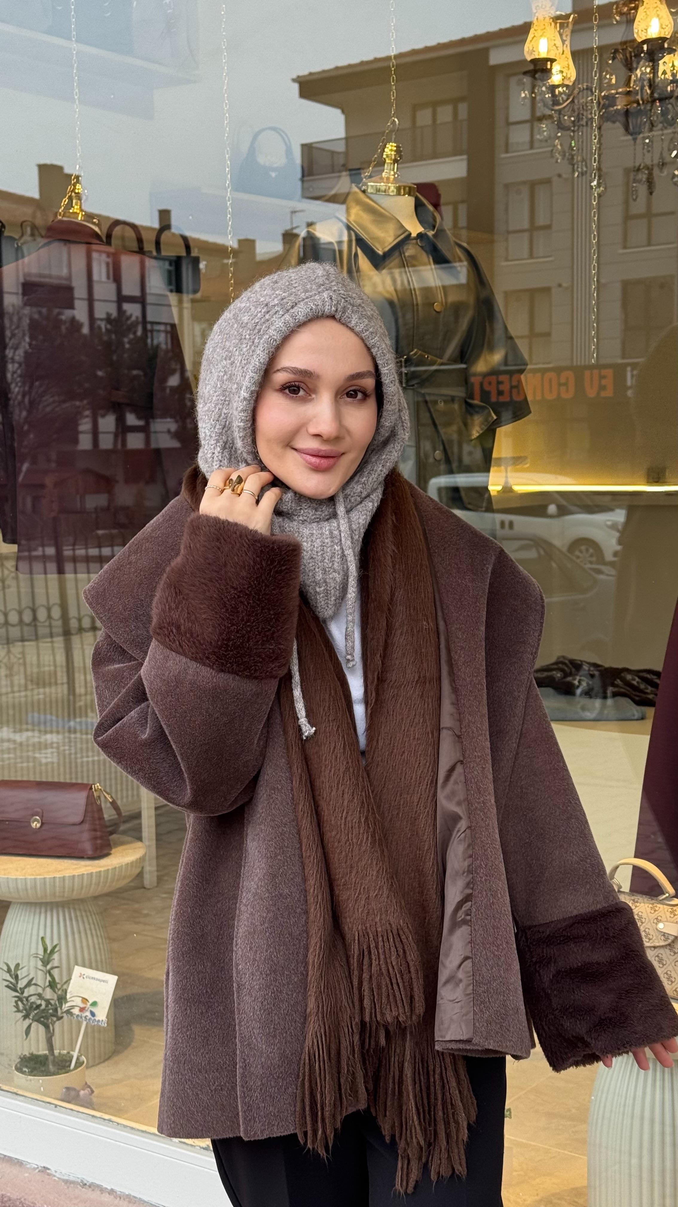 Balaclava Düğmesiz Model-Vizon