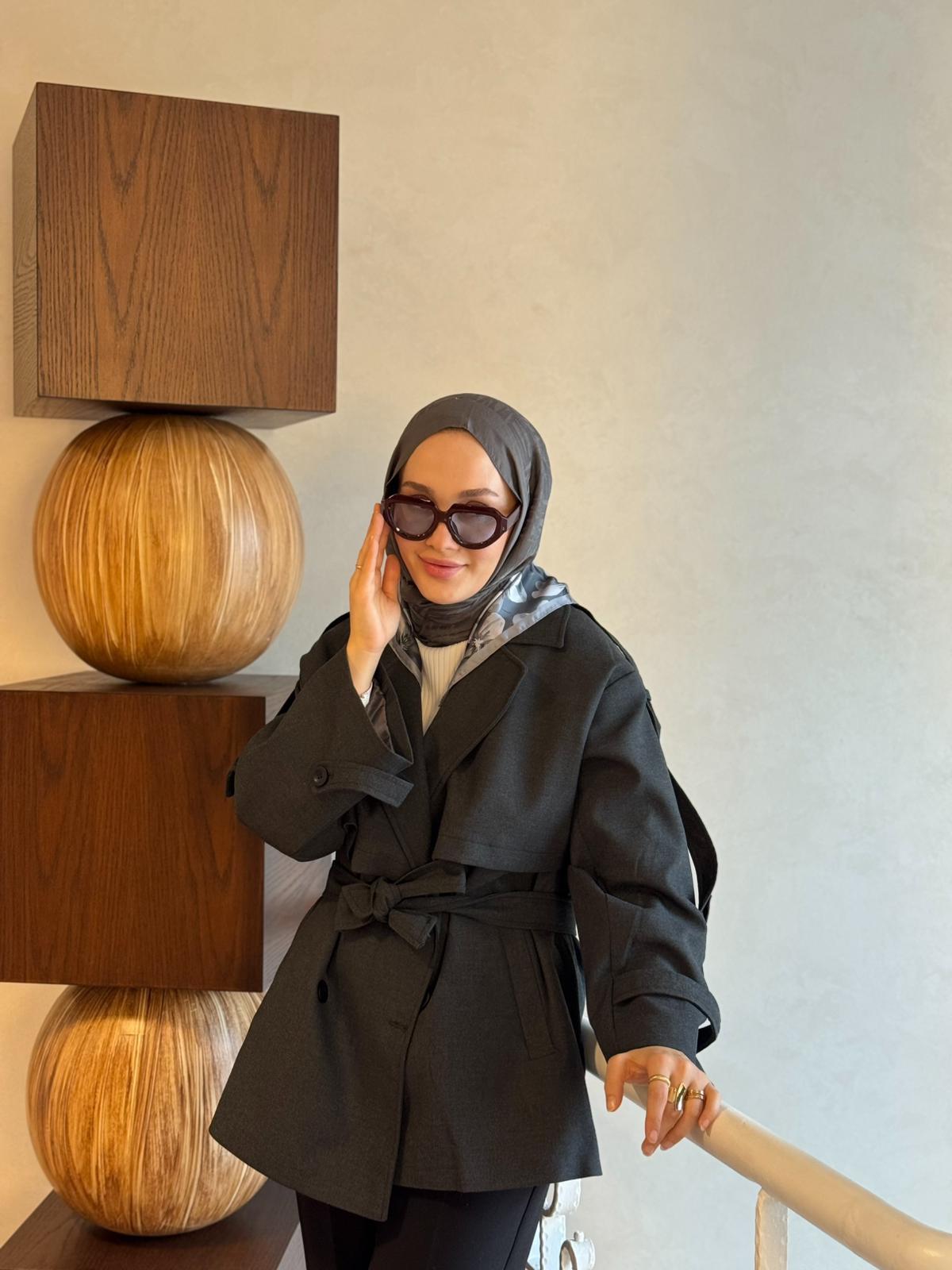 Coat Trenç-Antrasit