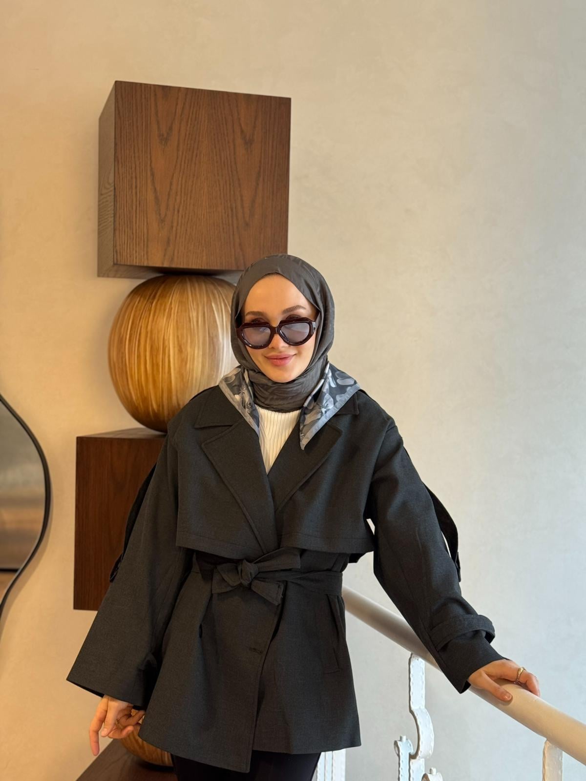 Coat Trenç-Antrasit