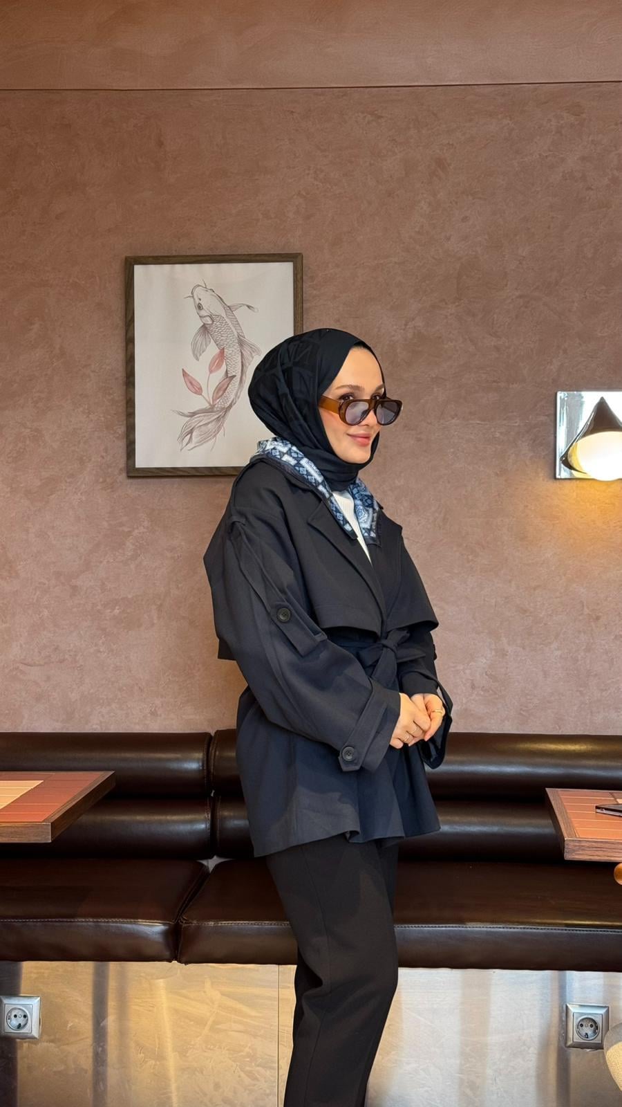 Coat Trenç-Lacivert