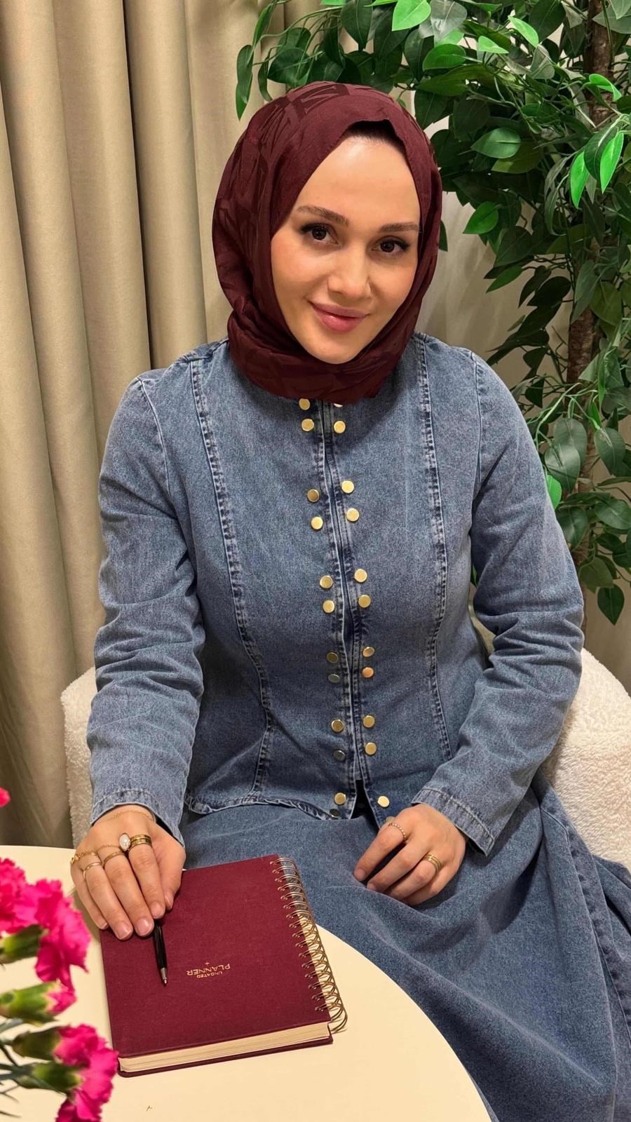 Denim Ceket Etek Takım