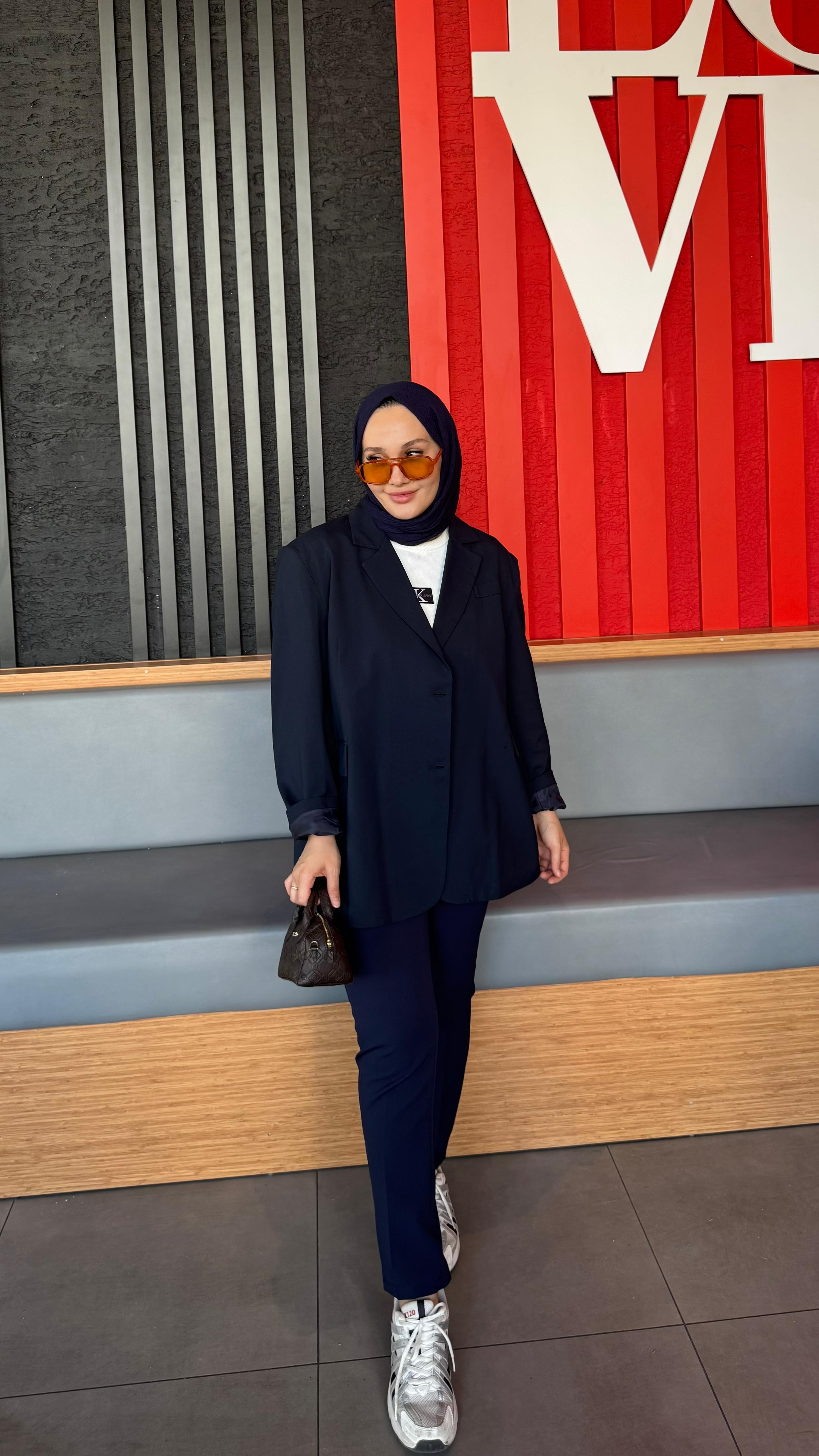 Oversize Ceket Lacivert