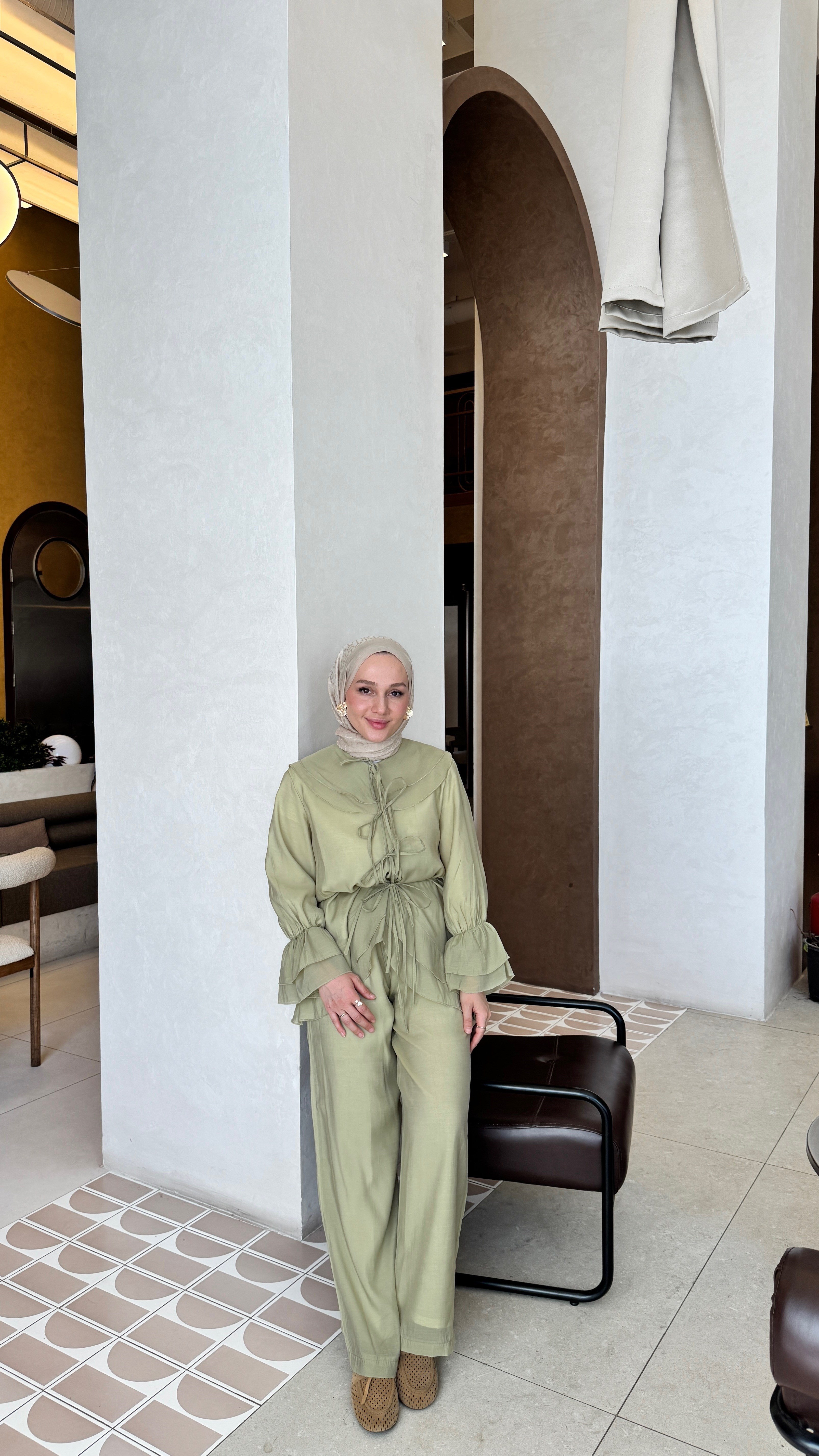 Peony Takım - Yeşil