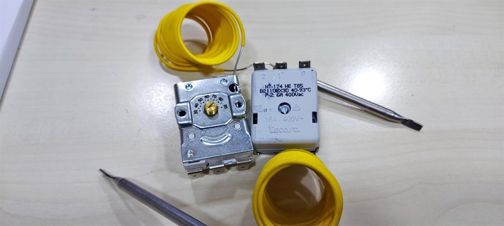 Tecasa 40-93 °C NT174 HE Ayarlı 2 mt. Spiralli Termostat