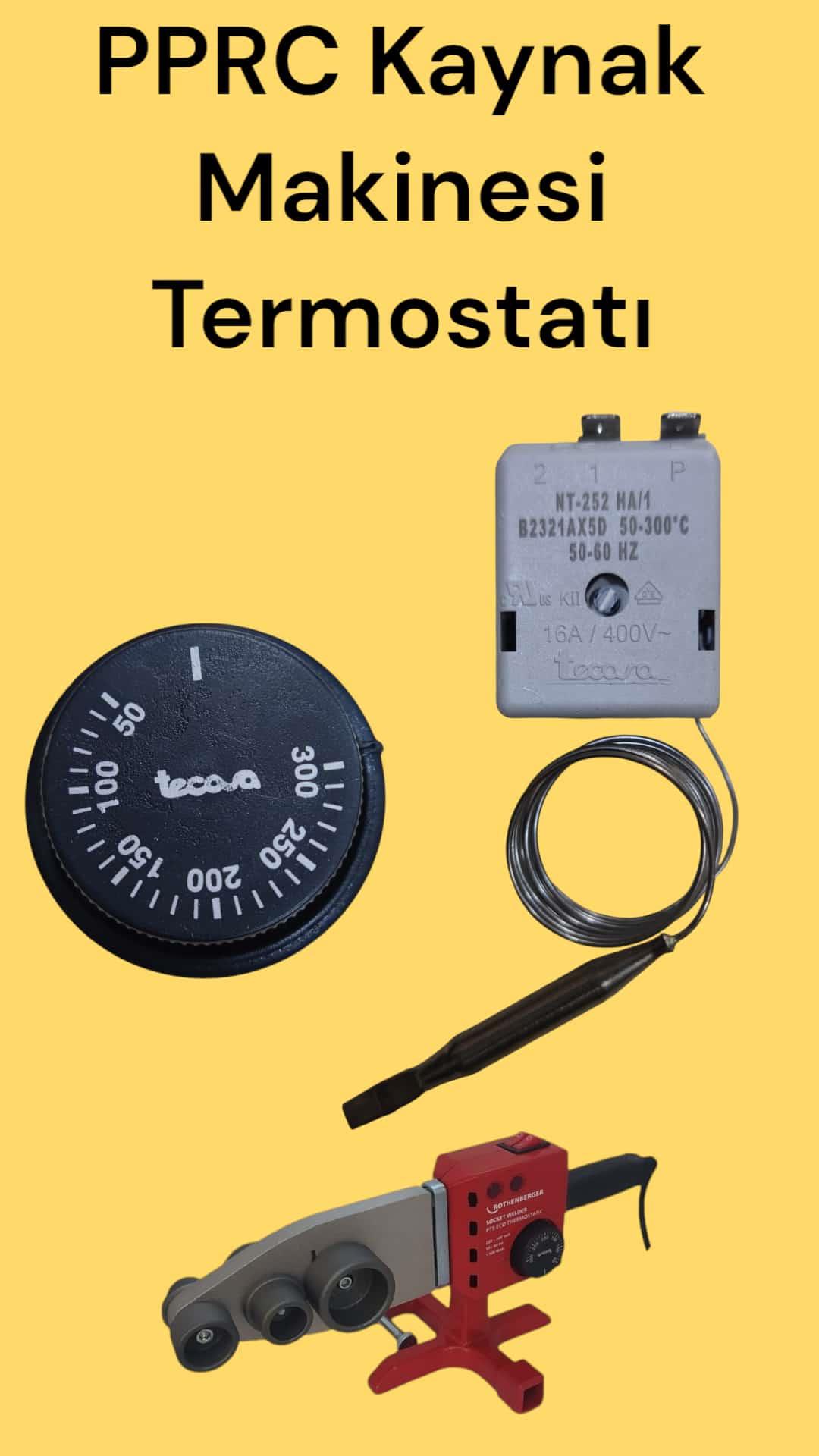 Tecasa 50-300 °C NT252 HA/1 Ayarlı 1 mt. Spiralli Termostat