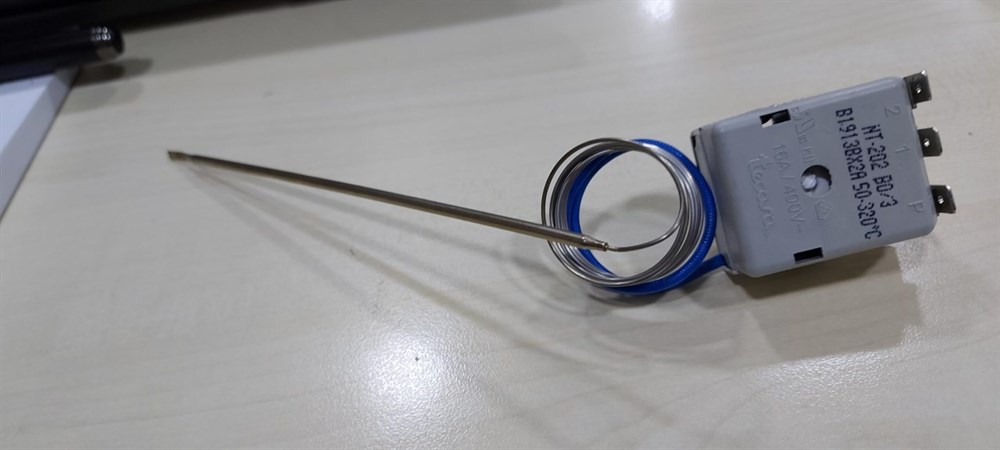 Tecasa 50-320 °C NT202 BO/3 Ayarlı 1 mt. Spiralli Termostat