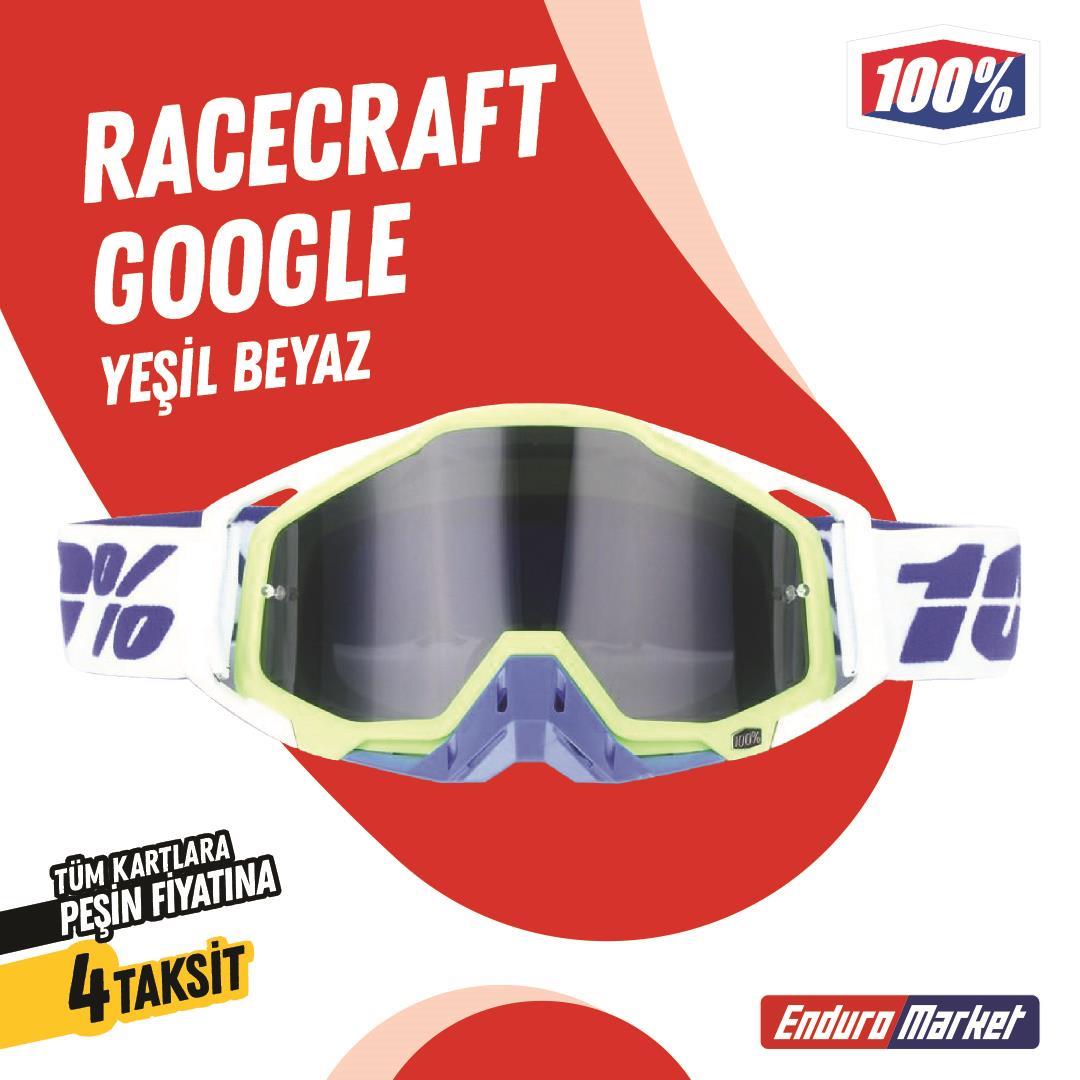 %100 RACECRAFT REPLİKA SARI BEYAZ GOGGLE
