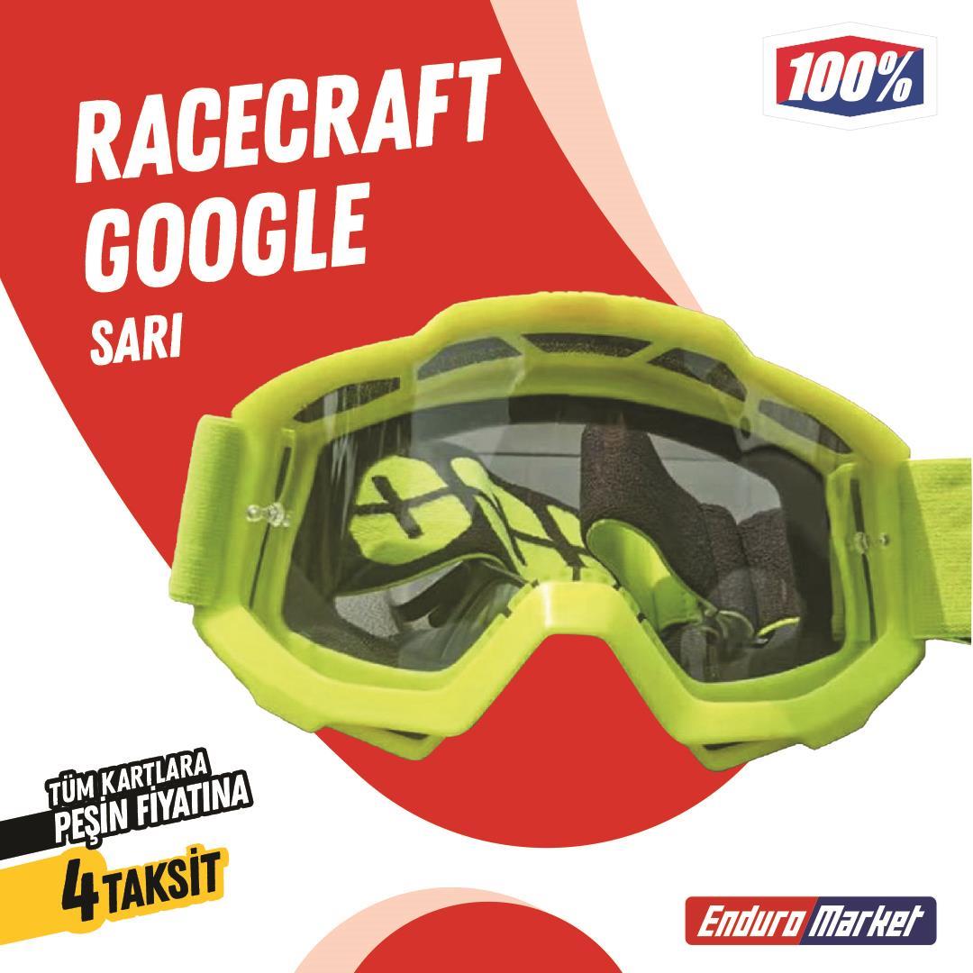 %100 RACECRAFT REPLİKA SARI GOGGLE