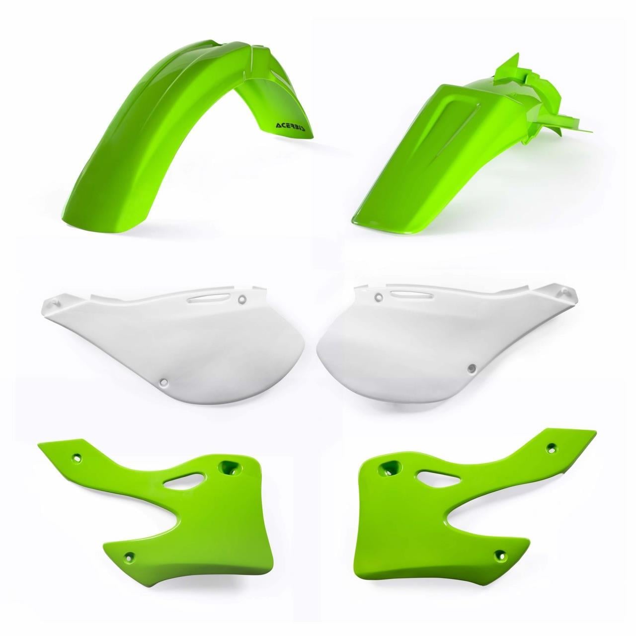 ACERBİS KAWASAKI KX 125 250 99-02 GRENAJ SET YEŞİL BEYAZ