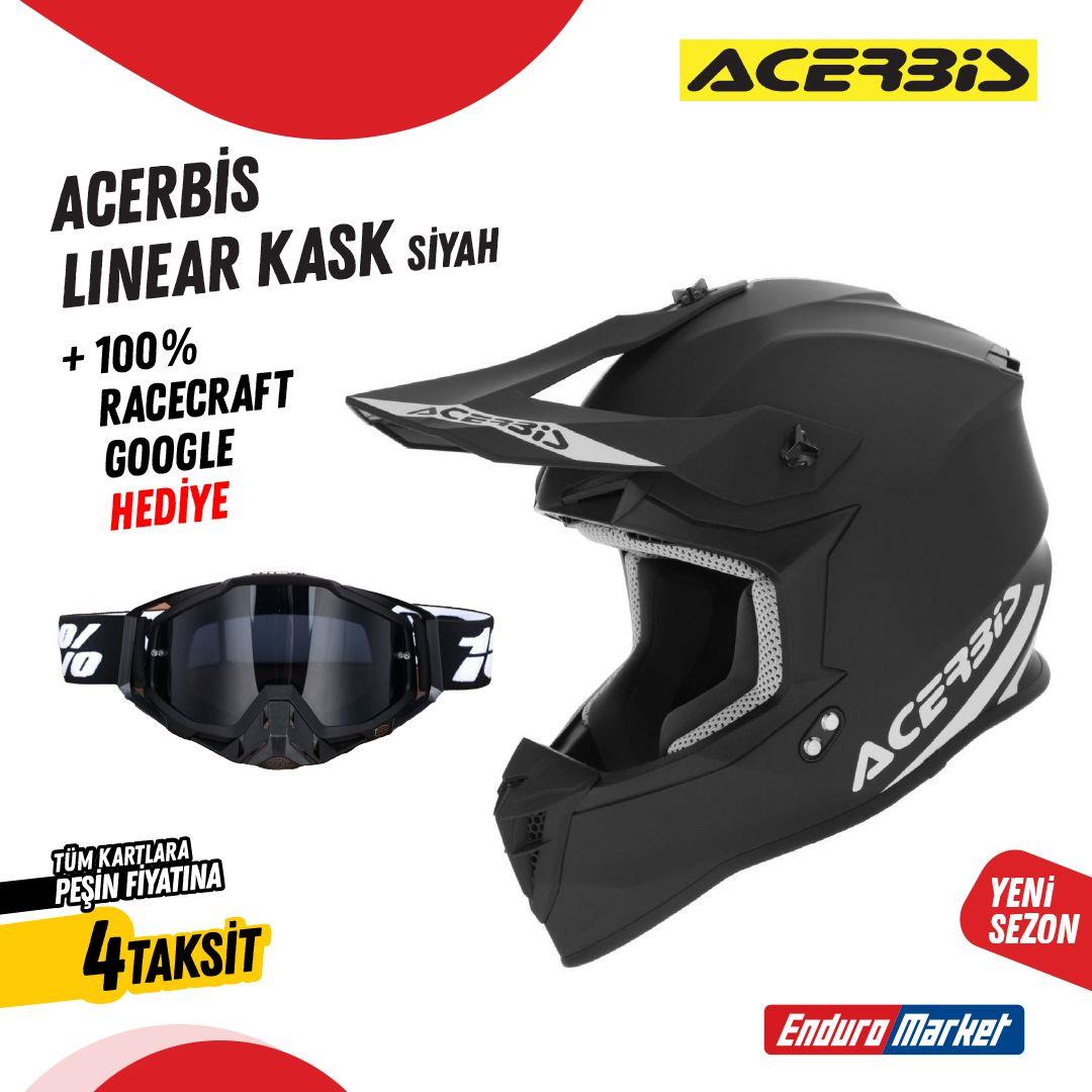 ACERBİS LINEAR SOLID KASK 22.06 SİYAH