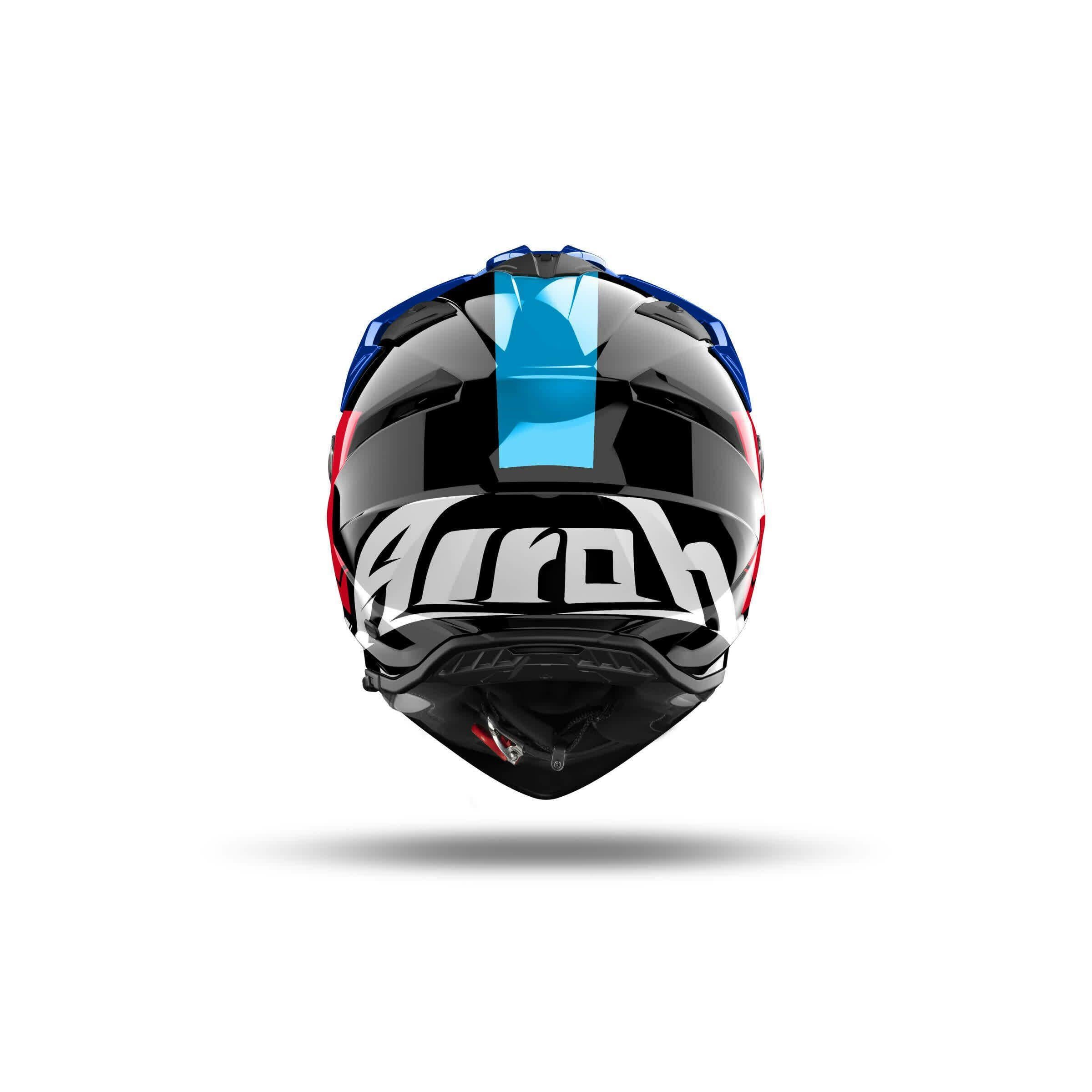 Aıroh Bandıt Tune Blue Red Gloss Kask
