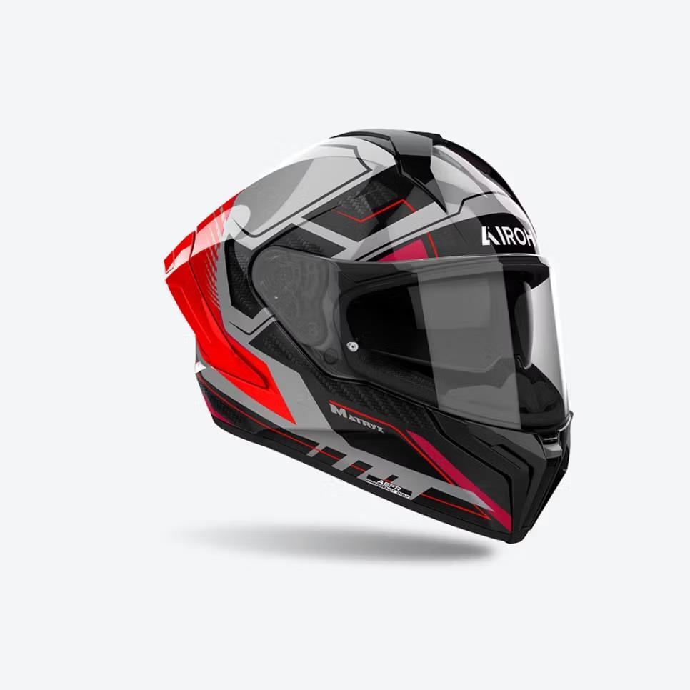 AIROH MATRYX ROCKET RED FLUO GLOSS KASK