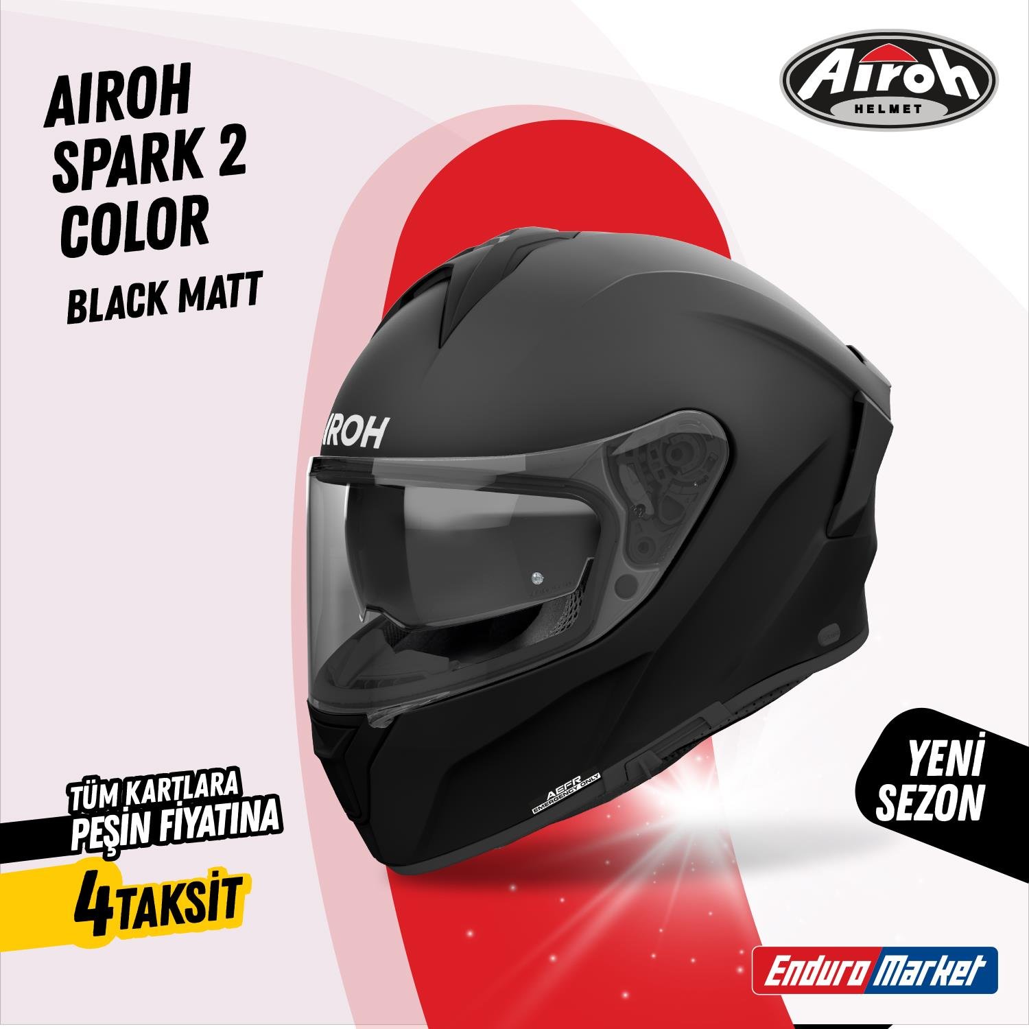 AIROH SPARK 2 COLOR BLACK MATT KASK