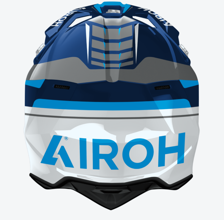 Airoh Wraaap Conquer Mavi Parlak Motosiklet Kaskı