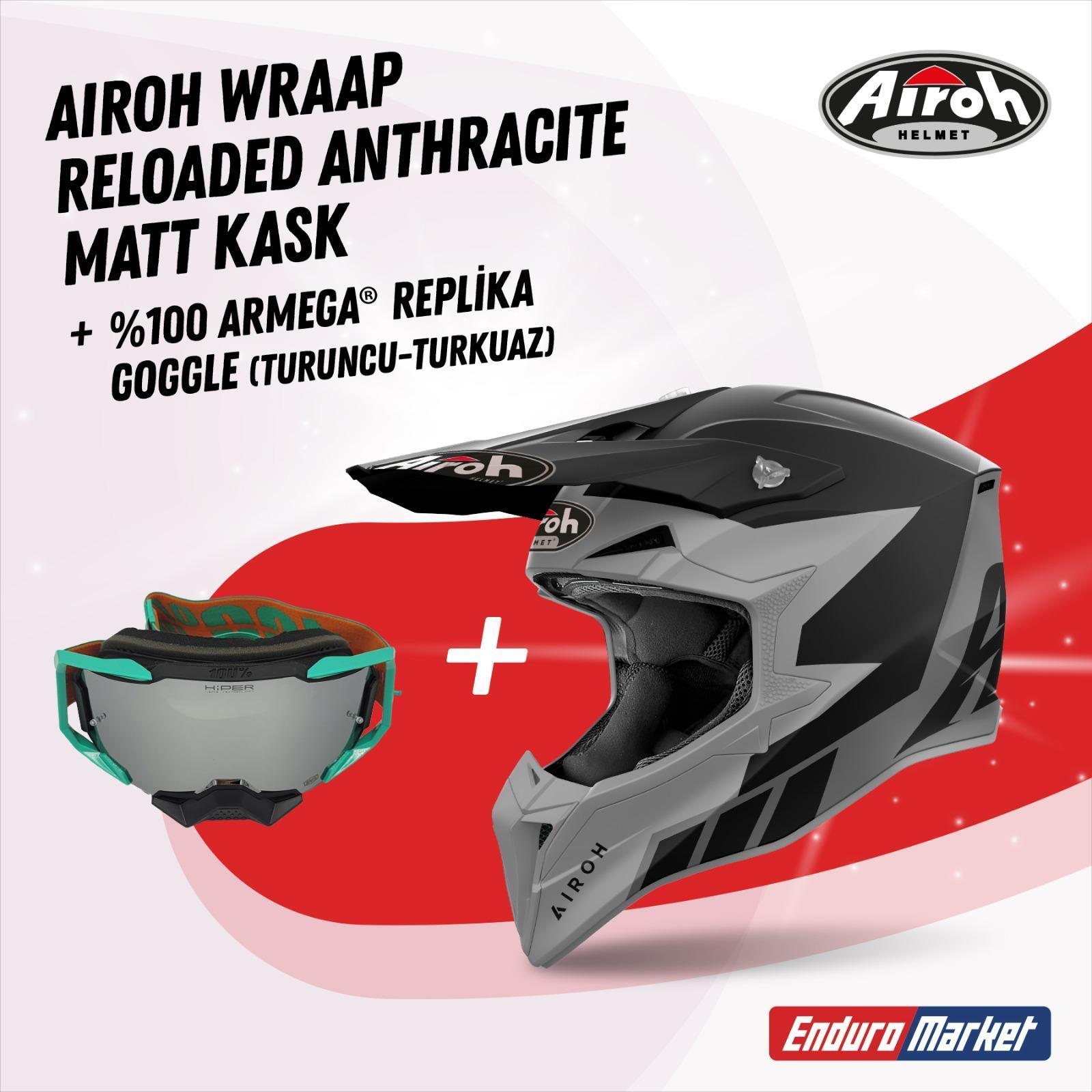 AIROH WRAAP RELOADED ANTHRACITE MATT KASK