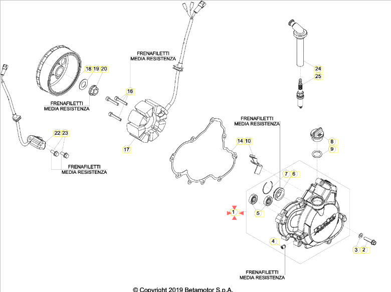 Beta RR 4T 20-26 Statör Kapağı OEM