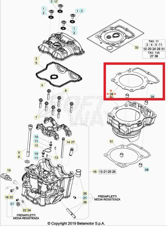 ENGINE HEAD GASKET BETA ORJ YP B4