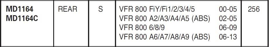 HON. VFR 800 00-13 EBC ARKA DİSK