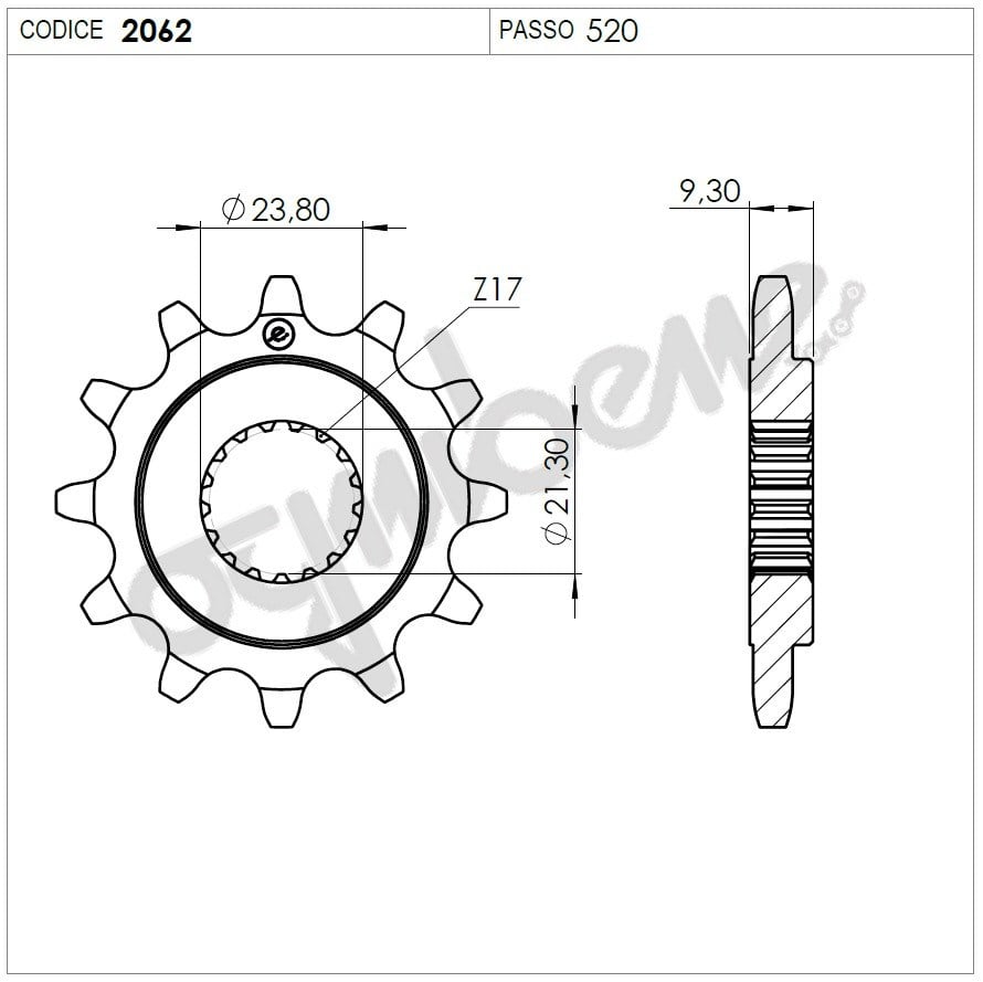 Honda 250 Ognıbene Ön Dişli 15T