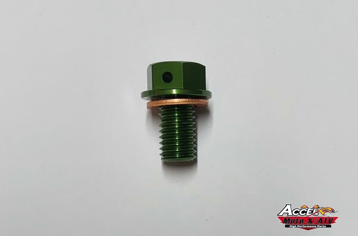 KAW. KX250F ACCEL MIKNATISLI YAĞ VİDASI YEŞİL