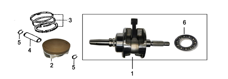 KAYO K2 KRANK KOMPLE