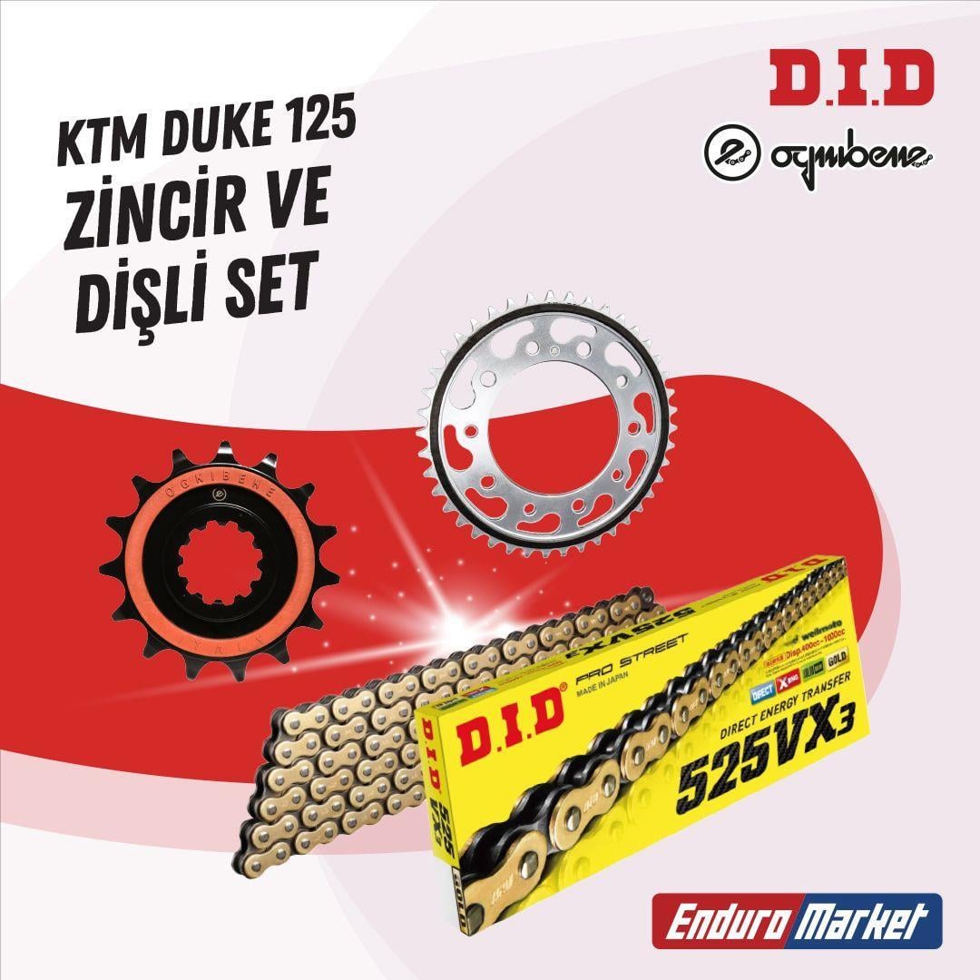 KTM DUKE 200 12-14 DID VX3 GOLD ZİNCİR DİŞLİ SET