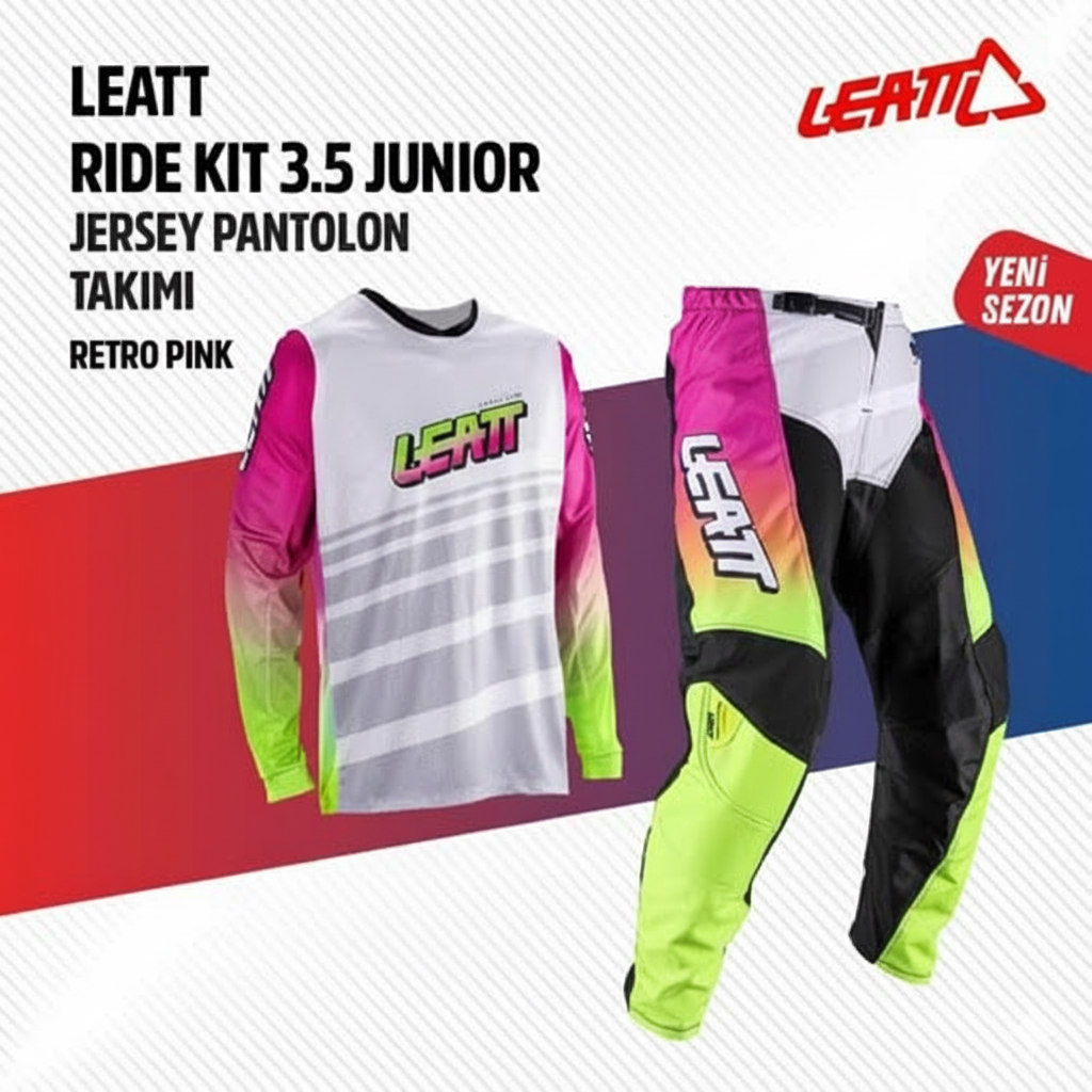 Leatt 3.5 Çocuk Pembe Motosiklet Jersey Pantolon Takımı