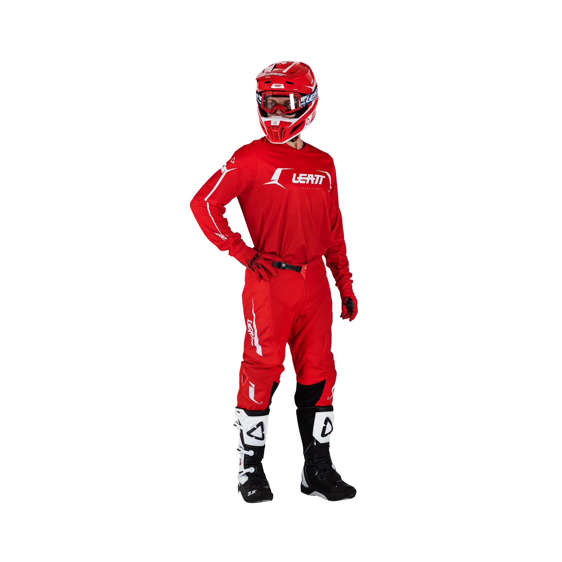 Leatt 3.5 Kırmızı Motosiklet Jersey Pantolon Takımı