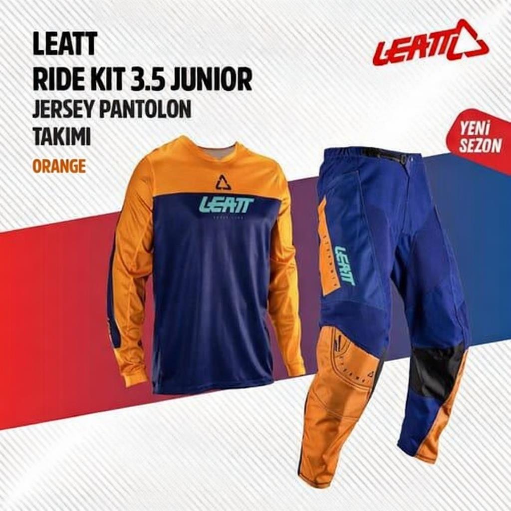 Leatt 3.5 Çocuk Turuncu Motosiklet Jersey Pantolon Takımı