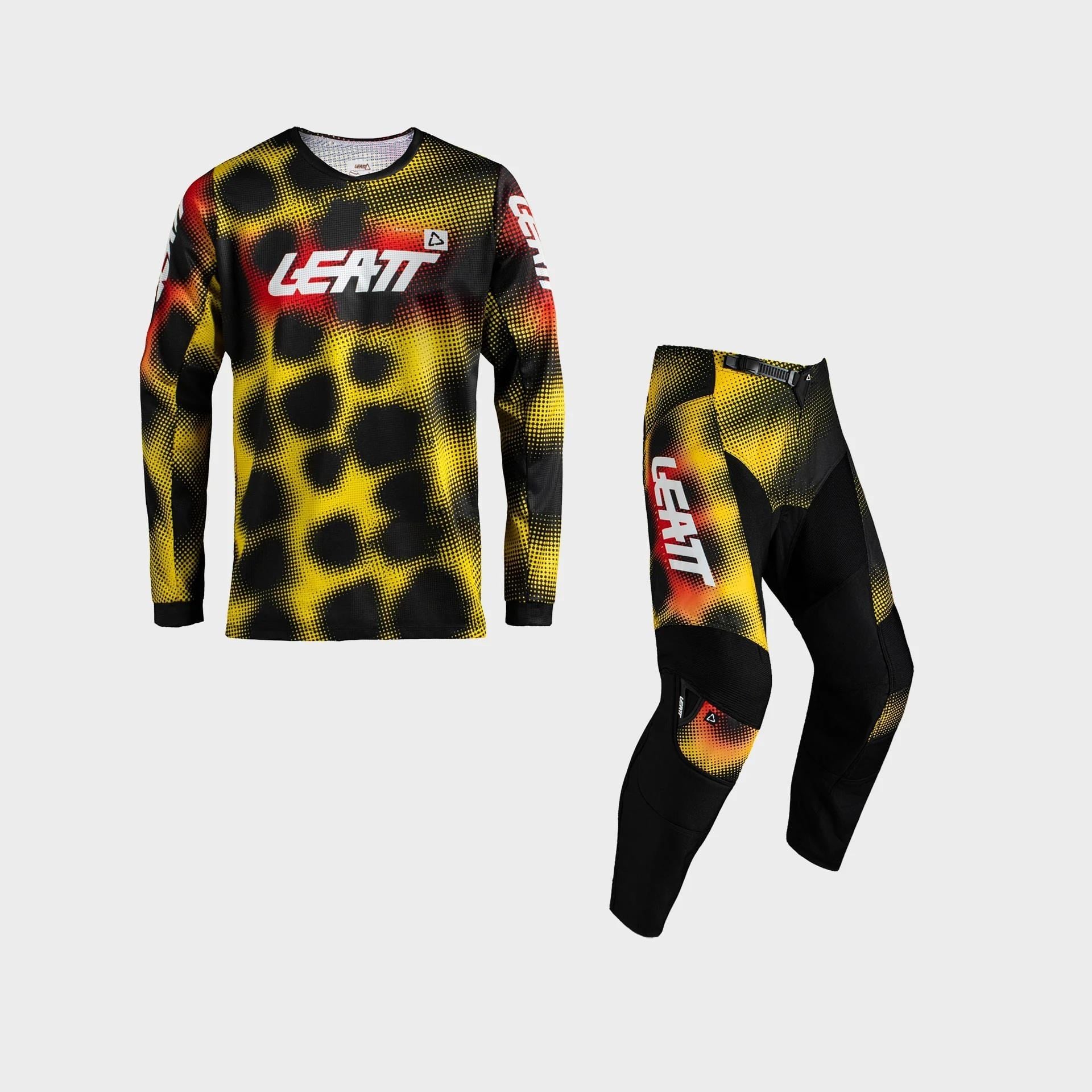 Leatt 3.5 Leopar Sarı Motosiklet Jersey Pantolon Takımı