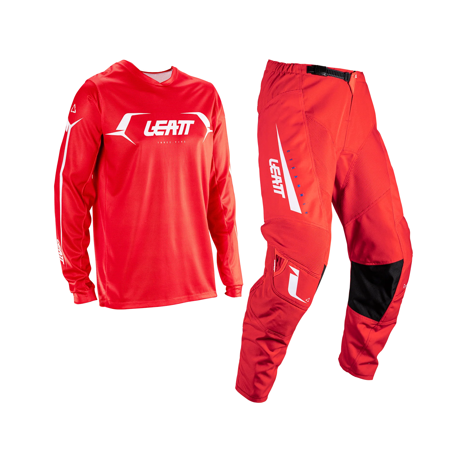 Leatt 3.5 Çocuk Kırmızı Motosiklet Jersey Pantolon Takımı