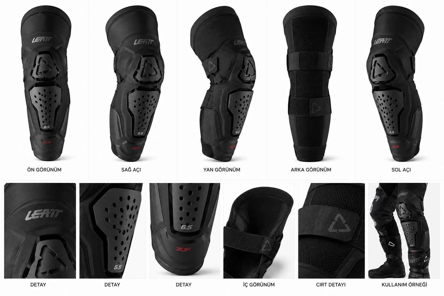 Leatt 6.0 Evo Ext Dizlik Siyah