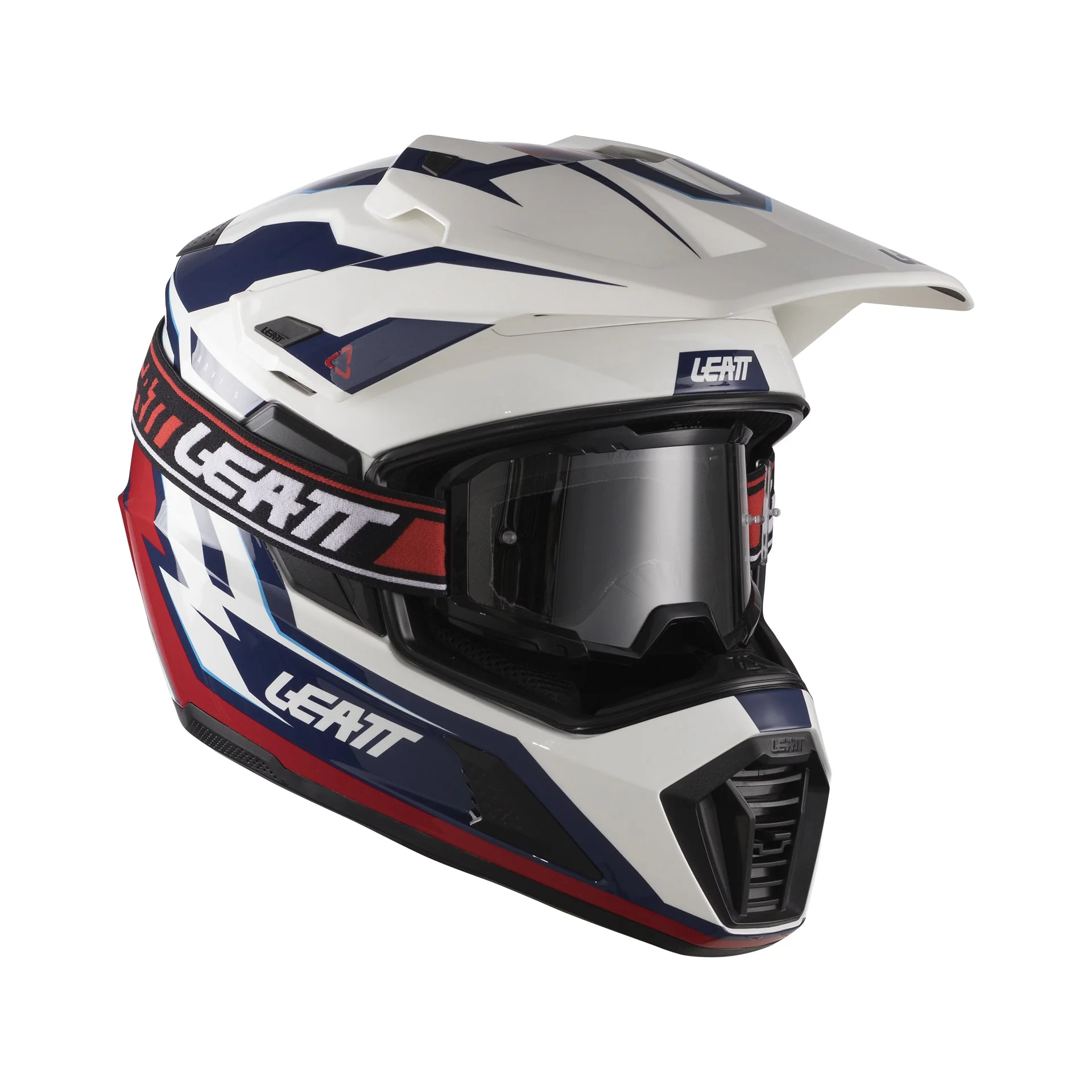 Leatt Adv 7.5 Beyaz Mavi Motosiklet Kaskı