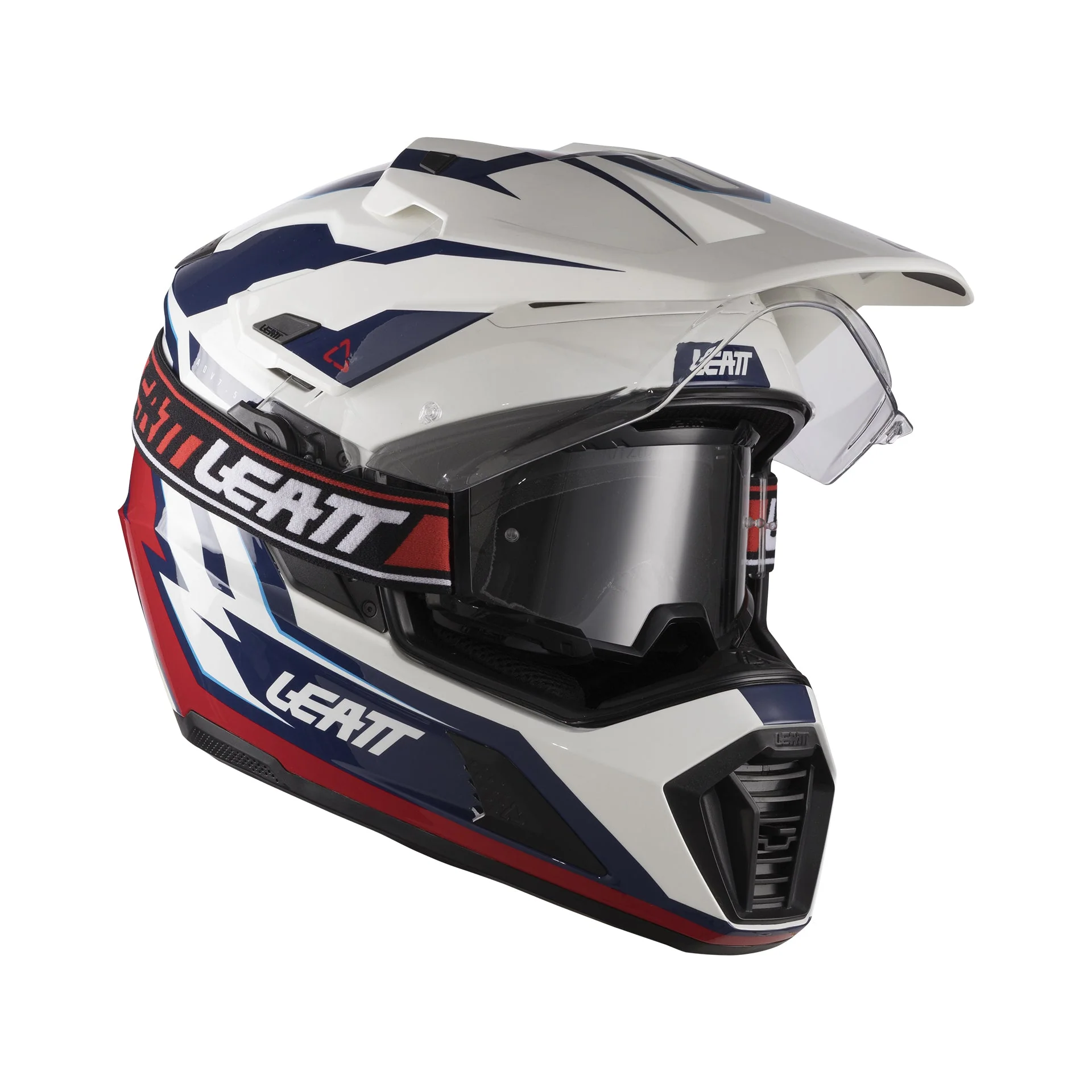 Leatt Adv 7.5 Beyaz Mavi Motosiklet Kaskı