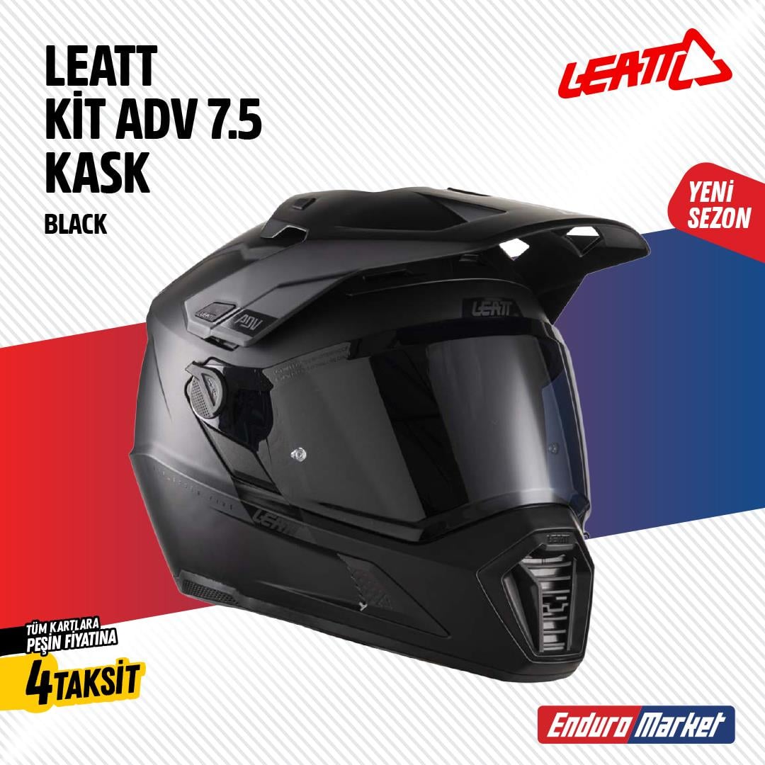 Leatt Adv 7.5 Siyah Motosiklet Kaskı