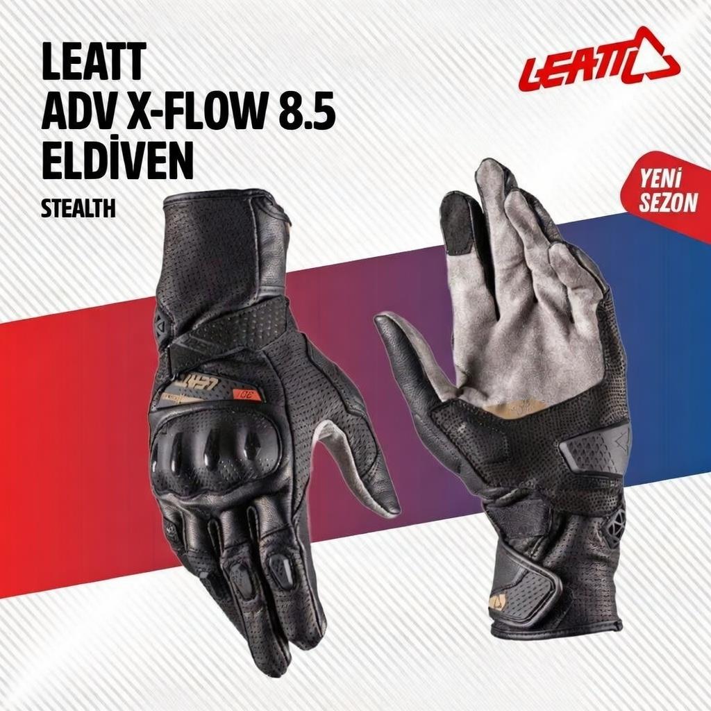 Leatt Adv X-Flow 8.5 Siyah Motosiklet Eldiveni