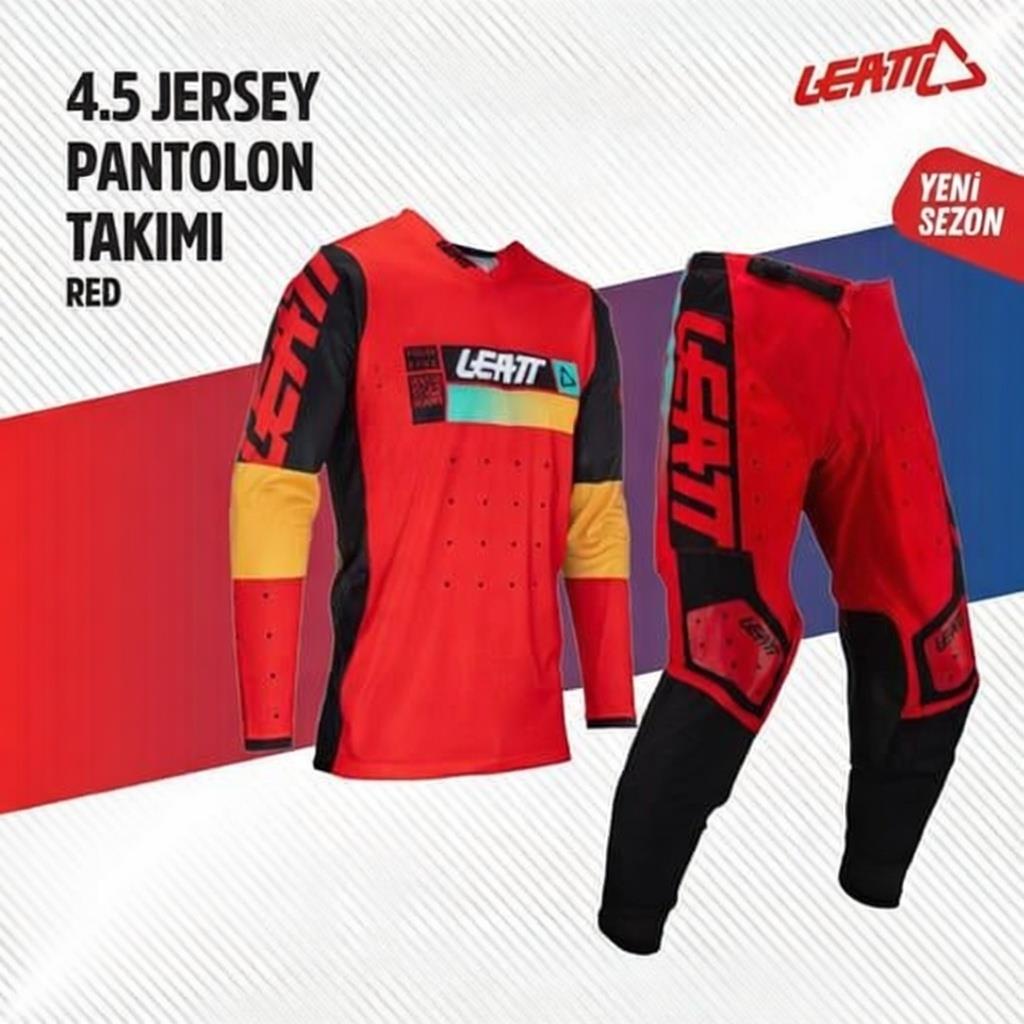 Leatt Kırmızı Siyah Jersey Pantlon Takımı